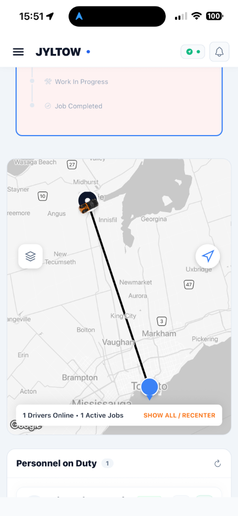 Fleet App Active Route